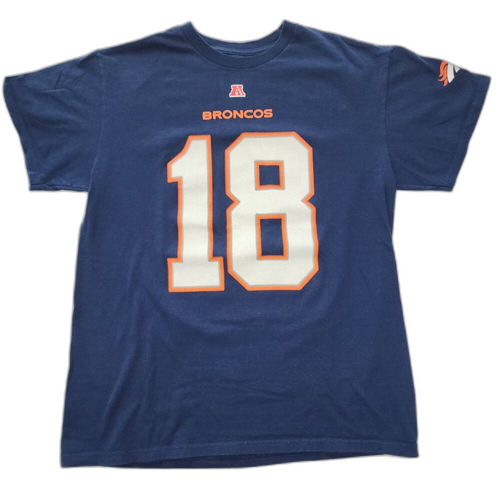NFL Denver Broncos Peyton Manning 18 Football T-Shirt Size M